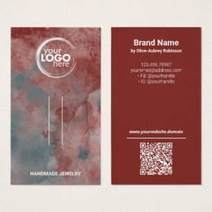 Tarjeta de visualización de código QR con el logot