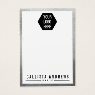 Tarjeta de visualización de collar con el logotipo