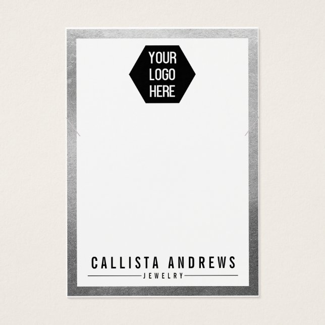 Tarjeta de visualización de collar con el logotipo (Frente)