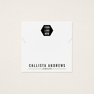 Tarjeta de visualización de collar con logotipo bl