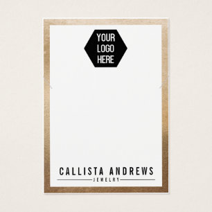 Tarjeta de visualización de collar con logotipo bl
