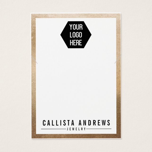 Tarjeta de visualización de collar con logotipo bl (Frente)