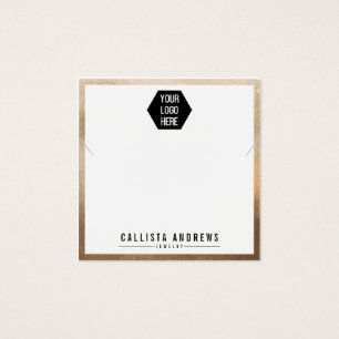 Tarjeta de visualización de collar con logotipo bl