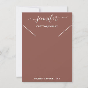 Tarjeta de visualización de collar con logotipo de