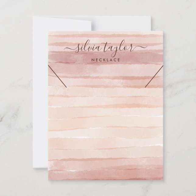 Tarjeta de visualización de collar con tonos tierr (Anverso)