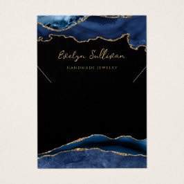 Tarjeta de visualización de collar de agendas azul