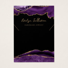 Tarjeta de visualización de collar de agendas púrp