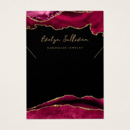 Tarjeta de visualización de collar de agendas roja