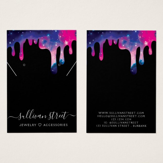 Tarjeta de visualización de collar de albaranes de (Anverso y reverso)