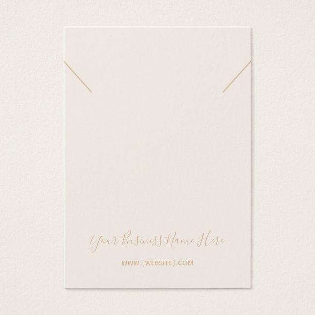 Tarjeta de visualización de collar de champagne (Frente)