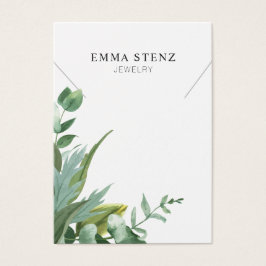 Tarjeta de visualización de collar de hojas de euc