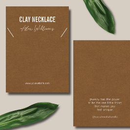 Tarjeta de visualización de collar de joyas con lo