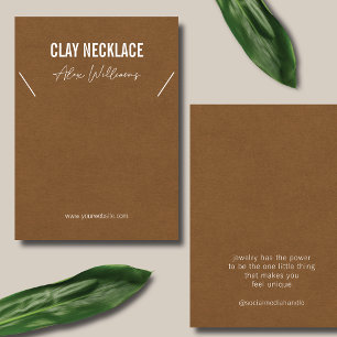 Tarjeta de visualización de collar de joyas con lo