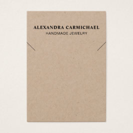 Tarjeta de visualización de collar de joyas de asp