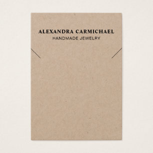 Tarjeta de visualización de collar de joyas de asp