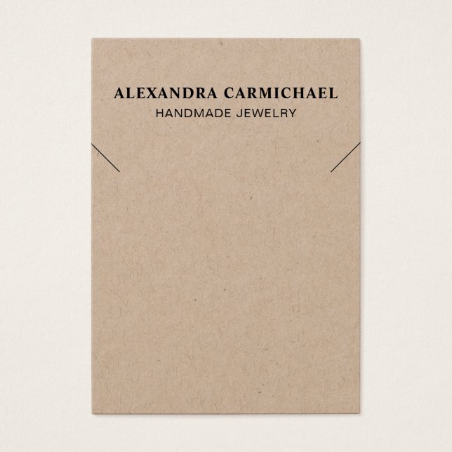 Tarjeta de visualización de collar de joyas de asp (Frente)