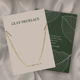 Tarjeta de visualización de collar de joyas de pat