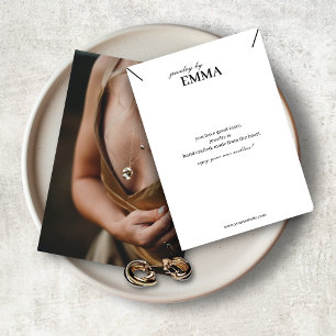Tarjeta de visualización de collar de joyas fotogr