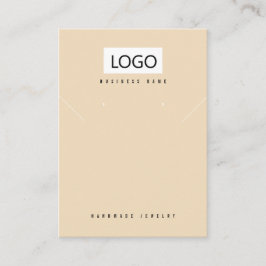 Tarjeta de visualización de collar de joyería beig