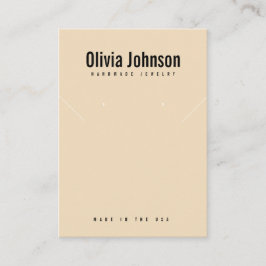 Tarjeta de visualización de collar de joyería beig