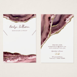 Tarjeta de visualización de collar de malva agada