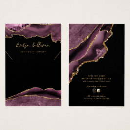 Tarjeta de visualización de collar de malva negra