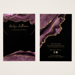 Tarjeta de visualización de collar de malva negra