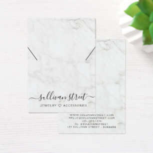 Tarjeta de visualización de collar de mármol perso