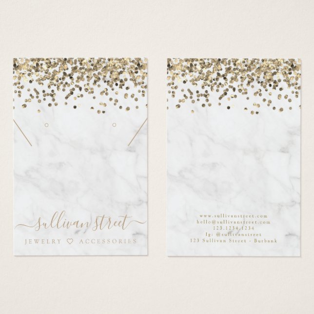 Tarjeta de visualización de collar de Purpurinas d (Anverso y reverso)