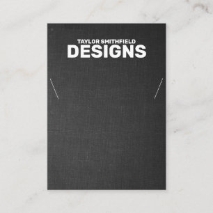 Tarjeta de visualización de collar de tela negra