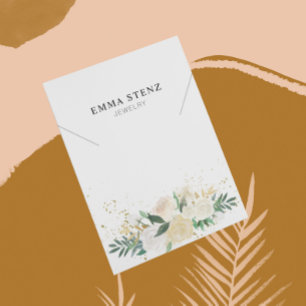 Tarjeta de visualización de collar ・ Elegante flor