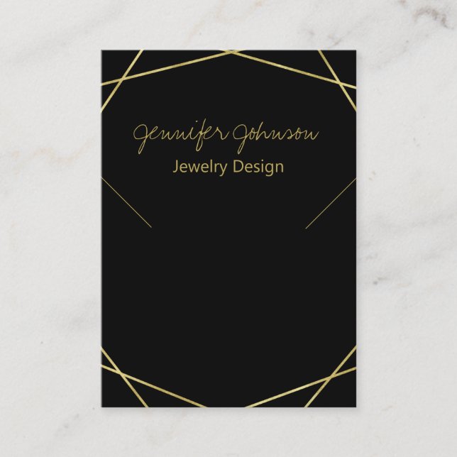 Tarjeta de visualización de collar geométrico de R (Anverso)