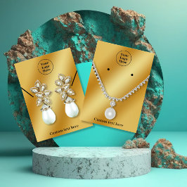 Tarjeta de visualización de collar metálico de luj