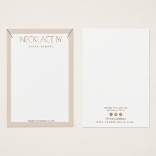 Tarjeta de visualización de collar minimalista