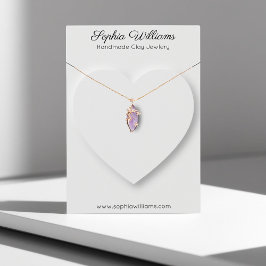 Tarjeta de visualización de collar minimalista del