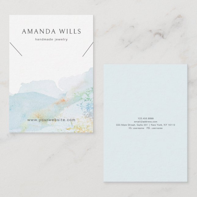 Tarjeta de visualización de collar ・ Naturaleza de (Anverso / Reverso)