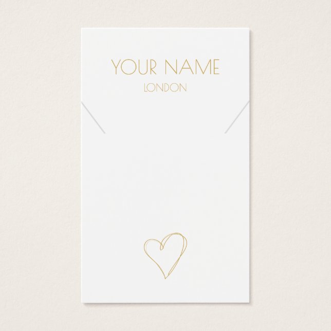 Tarjeta de visualización de collar o pulsera de co (Anverso)