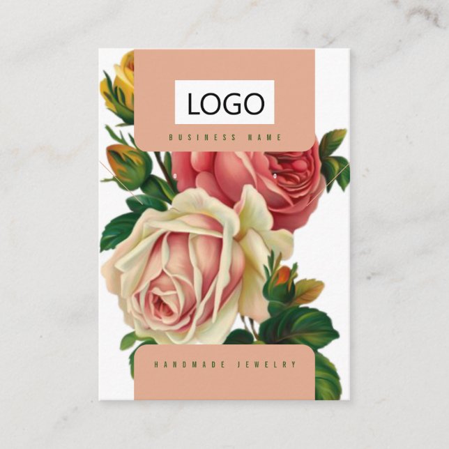 Tarjeta de visualización de collar para rosas de j (Anverso)