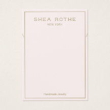 Tarjeta de visualización de collar rosa claro