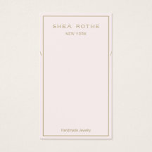 Tarjeta de visualización de collar rosa claro