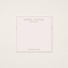 Tarjeta de visualización de collar rosa pálido