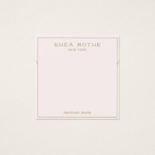 Tarjeta de visualización de collar rosa pálido