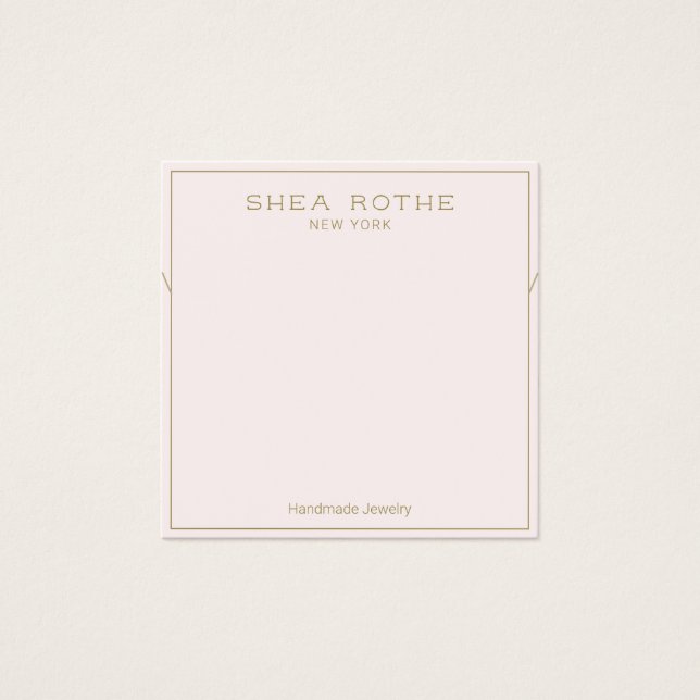 Tarjeta de visualización de collar rosa pálido (Anverso)