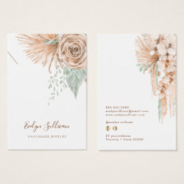 tarjeta de visualización de collares de color beig