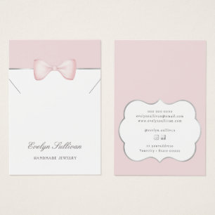 Tarjeta de visualización de collares de color rosa