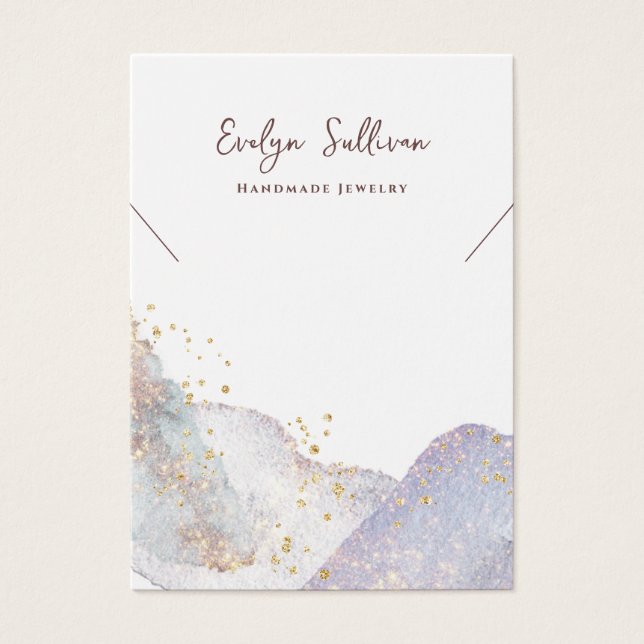 Tarjeta de visualización de collares de formas de  (Frente)