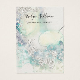 tarjeta de visualización de collares de purpurina