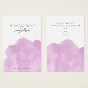 Tarjeta de visualización de collares rosa simple y