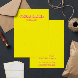 Tarjeta de visualización de color amarillo neón br