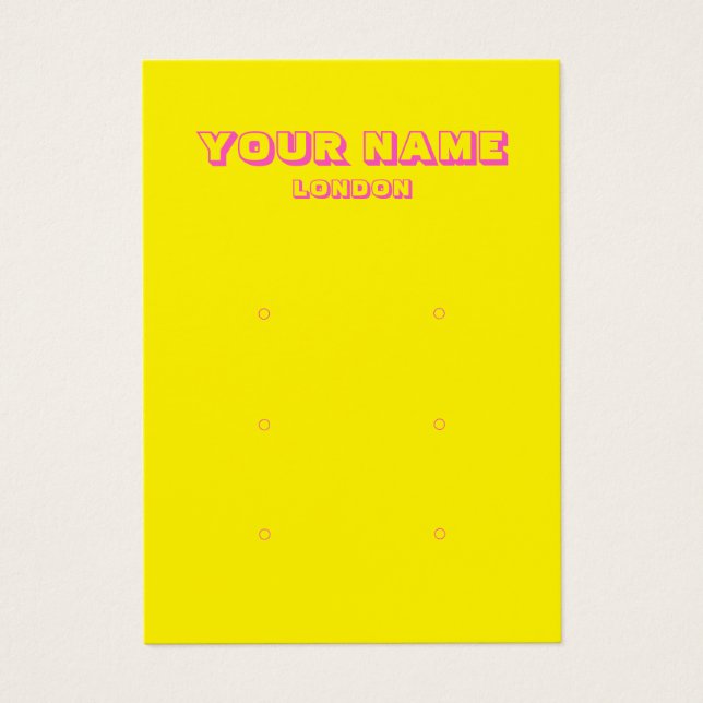 Tarjeta de visualización de color brillante de neó (Frente)